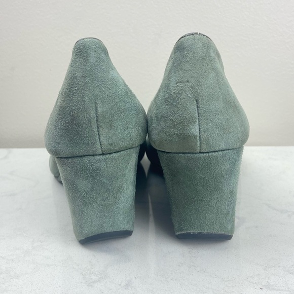 Gentle Souls Ridge Amaru Green Suede Wedge Round Toe 8 - Picture 10 of 12